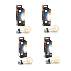 Philips Hue Smart 40W ST19 Filament LED Bulb - White Ambiance Warm-to-Cool White Light - 4 Pack - 550LM - E26 - Indoor - Control with Hue App - Works with Alexa, Google Assistant and Apple Homekit