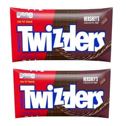 Twizzlers Chocolate Flavored Twists - Pack of 2-12 oz Bags - Low Fat Snacks - Fun to Share - Classic Treats for the Whole Family