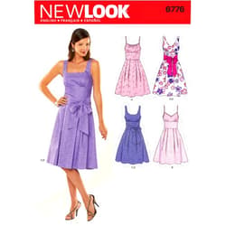 Wilton New Look Sewing Pattern 6776 Misses Dresses, Size A (8-10-12-14-16-18)