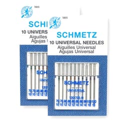 SCHMETZ 20 Schmetz Universal Sewing Machine Needles - Assorted Sizes - 2 Cards