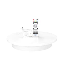 ComXim Professional 360 Degree Photography Turntable for Product Photography, 15.8in(40cm) Diameter,Automatic Remote Control Angle,Speed,Direction, Various Rotation Mode (White)