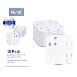 LEVOIT Humidifier Replacement Filters 10-Pack, Mineral Absorption Pad,Compatible with LV600S,LV600HH,OasisMist450S,Capture Fine Particles in Water Tank to Improve Humidification Efficiency,White,18x24
