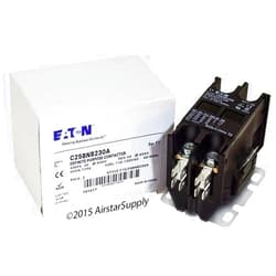 CH Contactors Eaton C25BNB230A 2 Pole Open Type Non-Reversing Compact Design Definite Purpose Control Contactor 30 Amp 110-120 Volt AC