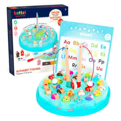 Battat Education Toddlers Magnetic Fishing Game Alphabet Fishing 2 Years +