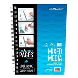 Grumbacher Mixed Media Paper Pad with in & Out Pages, 160 GSM, 7