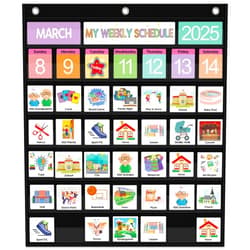 Mewise Weekly Visual Schedule for Kids,Weekly Calendar for Toddler Planner Kids Routine Chart Includes 259 Cards for Home School - Daily, Weekly, Monthly, Yearly Routine Chart for Kids, Teenagers, Adults