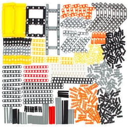 Habow 420pcs Technic-Parts -Pin-Connector Compatible with Lego-Technic, Technic-Beam Frame Plate Liftarm Wheels Tire Etc. MOC Replacement Pieces for Toy Building Sets