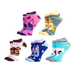 Bioworld Animal Crossing 5 Pair Ankle Pack
