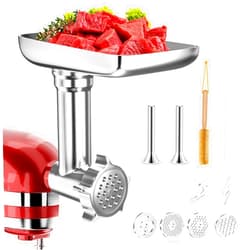 XINCAN Metal Food Grinder Attachments for KitchenAid Stand Mixers and Cuisinart Stand Mixers SM-50 Series. Meat Grinders, Sausage Stuffer, Food Processor. Durable Perfect Attachments for Kitchen aid Mixer