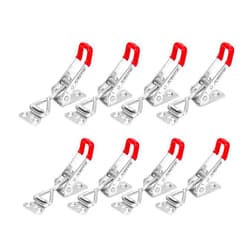 POWERTEC 8PK Toggle Clamp, 220 lbs Holding Capacity, 4001 Adjustable Pull Action Latch for Smoker, Tool Box, Woodworking Jigs and Fixtures, Cabinet, Tool box, Door (20332)
