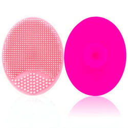 Huaway Baby Bath Silicone Cradle Cap Brush/Exfoliating and Massaging Brush/Soft Kids Washcloth (Pink + Rose Red)