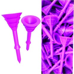 FINGER TEN Golf Tees Plastic Unbreakable Tee 3 1/4 Inch 12/24/60 Pack, Durable Stable Golf Tee 4 Colors Available for Practice