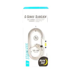 Nite Ize G-Series SlideLock #4 Dual Chamber Carabiner, Dual Security Carabiner Keychain, Stainless Steel