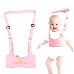 Agatige Baby Walking Harness, Adjustable Comfortable Breathable Anti Lost Baby Girl Walker Walking Wings for Infant Child Activity(Pink)
