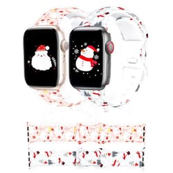 AYCQ 2 Pack Christmas Watch Bands for Apple Watch Band 38mm 40mm 41mm 42mm 44mm 45mm 49mm Fall Floral Women Men Girls Holiday Cute Soft Snowman Santa Reindeer ELK Snowflake Xmas Gift Silicone Sport Wristbands Replacement Strap For iphone iWatch Ultra SE Series 8/7/6/5/4/3/2/1