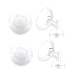Begical 2pc 24mm Flange&Flange Cover Compatible with Spectra/Motif Luna/Amada MYA Breastpumps Replacement to Pump Parts/Flanges/Shields. Compatible with Spectra S1 S2 9 Plus Parts/Accessories