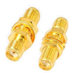 Boobrie SMA Female to SMA Female Adapter Bulkhead Panel Mount SMA Female to Female Connector SMA Antenna Jack Adapter RF Female Coaxial for 4G Antennas Wifi/GPS Antenna/Wireless LAN Devices Pack of 2