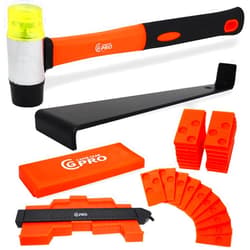 Carib Gear Pro Professional Laminate Flooring Tools Installation Kit with Tapping Block, Rubber Mallet, 44 pcs Pull Bar, and 40 pcs Spacers for Vinyl Plank, LVP, and Hardwood Laminate Floor