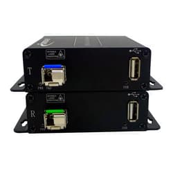 Transwan USB 2.0/1.0 Over Fiber Extender to Max 5 Kilometers Over 1 Singlemode or Max 250 Meters 1 Multimode Fiber, Compatiable with USB 1.1, with SFP Module, Plug and Play