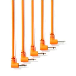 ExcelValley 5-Pack - Right Angle Mono Modular Patch Cables - 3.5mm 1/8