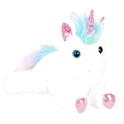 Bearington Collection Bearington Lil' Rainbow Shimmers The White Unicorn Plush, 10 Inch Unicorn Stuffed Animal