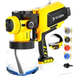 TAIRDA Automatic Paint Sprayer Compatible for dewalt 20v Battery(NO Battery), Cordless Electric HVLP Paint Sprayers with Auto-spraying, Brushless Motor, LED light, For Fence Furniture Walls(Bare Tool)