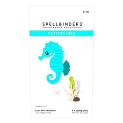 Spellbinders Luna The Seahorse Etched Dies, Metal