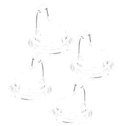 Generic 4 Pack Silicone Spout Replacement for NUK Active/Learner Cups - BPA-Free & Dishwasher Safe - Leak-Proof Nipple Spouts, Baby Bottle Parts, Toddler Sippy Cup Accessories (Clear)