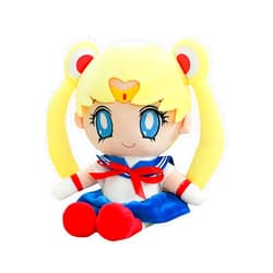LINKOM Plush Doll Cute Cartoon Figure Plushie Stuffed Toy Soft Cushion Pillow Gift Collection Decoration for Fans Kids Girls (25cm/9.84inch, Blue)