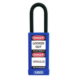 ABUS 74LB/40 KA Safety Lockout Non-Conductive Keyed Alike Padlock with 3-Inch Body and 1-1/2-Inch Shackle, Blue