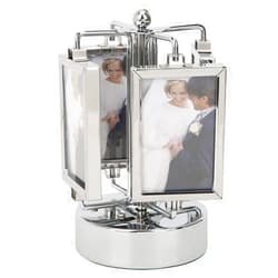 PRTECY Rotating Picture Frame Carousel Music Box Photo Frame Unique Picture Frame Table Decoration for Tabletop or Desktop Display