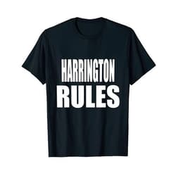 HARRINGTON Matching Family Reunion T Shirt HARRINGTON Rules Son Daughter Boy Girl Baby Name T-Shirt