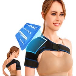 VISKONDA Shoulder Brace - Support and Compression Sleeve,Rotator Cuff Shoulder Brace for Men&Women,for AC Joint Pain Relief,Arm Stability,Injuries&Tears,Bursitis,Swelling,Tendonitis(Large)