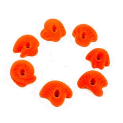 Atomik Climbing Holds Atomik Rock Climbing Holds Set of 7 Bolt-On Dripstone Mini Jugs in Orange