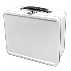 Lunchbox.com Do It Yourself DIY Medium White Lunch Box Tin for Storage, Crafts and Scrapbook Fun Activities