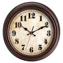 TOPZEA Retro Wall Clock, 12 Inch Silent Non-Ticking Classic Clocks Decorative Quartz Battery Operated Vintage Wall Clock for Living Room, Bedroom, School, Rustic Home Decor