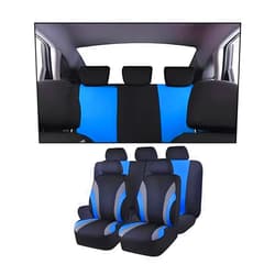 LMDMML 9 Piece Car Seat Set, Car Protective for Highback Seat, Seat Perfect Protection, for Volkswagen VW T-ROC Crossover Up! Cars, Vans,B Blue