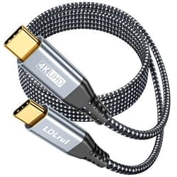 LDLrui USB C to USB C Monitor Display Cable 6FT, 20Gbps Data Transfer 100W Fast Charge 4K Video Output USB3.2 Gen 2×2 Cable for MacBook, iPad, iPhone 15 Pro/Max, Samsung S21, Dell XPS, Portable Monitor