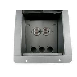 Pro-Craft ProCraft Pro Audio Recessed Floor Pocket Box. Loaded AC Duplex and PrePunched for 3 
