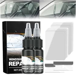 Fiopet Upgrade Windshield Crack Repair Kit, 2024 New Windshield Crack Repair Fluid Window Automotive Windscreen Tool, Car Glass Repair Glue Scratch Chip Cracks Repair Kit (2 Sets)