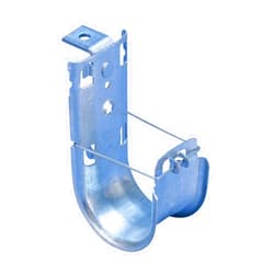 SYSTEC101 J Hooks with Angle Bracket - Heavy Duty Metal Cable & Wire Support - J Hook Hangers Perfect Wall Mounting & Wire Management with Retainer Clips - 2 inch Hooks (50 Pack)