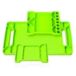 DURATECH Flexible Tool Tray, Silicone Tool Holder for Mechanics Storage, Heat and Chemical Resistant Organizer for Automotive, Industry and Household(3pack Green)