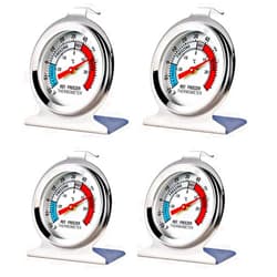 LinkDm 4 Pack Refrigerator Freezer Thermometer Large Dial Analog Thermometer