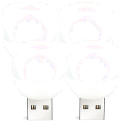 BukNikis USB Plug-in Night Light, Portable Cool White LED Lamp for Kitchen, Hallway, Stair, Basement, Bathroom, 4-Pack