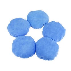Mtsooning 5PCS Car Buffer Bonnets, Cotton Plush Bonnet Pad Blue 9-10 inch Waxers Bonnet Set, Polishing Waxing Cover for Buffer Polisher