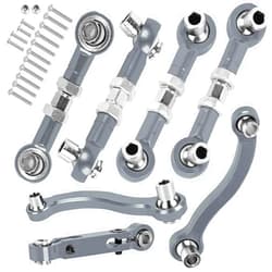 BRCatWPark Aluminum Turnbuckles Camber Links Toe Links w/Rod Ends Steering Linkage Set Upgrades Part for 1/18 LaTrax Teton,RC Adjustable Turnbuckles Hop-Up,Titanium