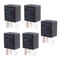 ESUPPORT Car Heavy Duty Relay Switch 12V 30A SPST 4Pin Waterproof Electrical Automotive Pack of 5
