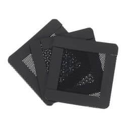 MECCANIXITY 3PCS PC Dust Filter, 60x60mm Magnetic Frame PVC Computer Case Cooler Dustproof Mesh Cover Fan Grills for Computer Chassis Speakers, Black