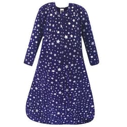 Hudson Baby Unisex Baby Long Sleeve Cotton Jersey Sleeping Bag, Navy Stars, 0-6 Months