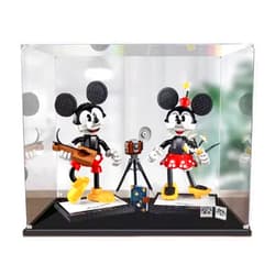 HAIWENFEIQI Acrylic Display Case for Lego 43179 Mickey and Minnie，Transparent dustproof Display Box，Compatible with Lego 43179 Kit (Model not Included) (2mm)